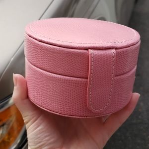 Small Pink Jewelry Holder with Mirror
